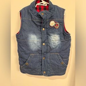 kids headquarters boys denim vest size 6‎ camping